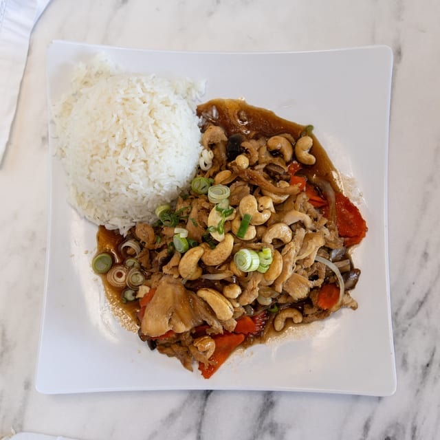 Cashew Chicken with Rice.