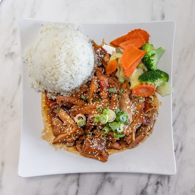 Teriyaki Chicken with Rice.