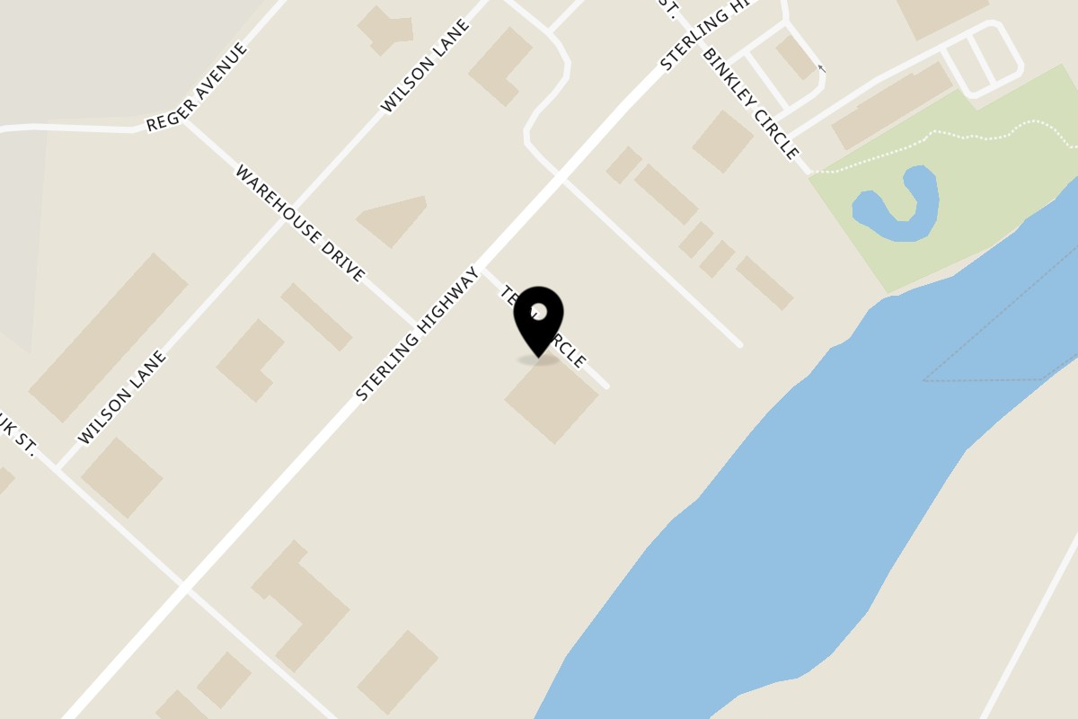 Map showing the location of Pad Thai Café on 44539 Sterling Hwy #110 in Soldotna